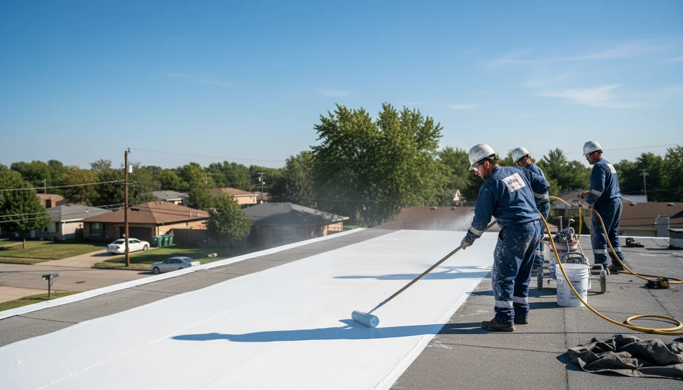 Commercial roof coating in Greenville, RI near me